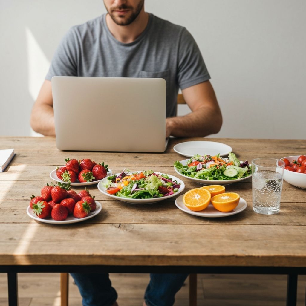 Man learning about nutrition