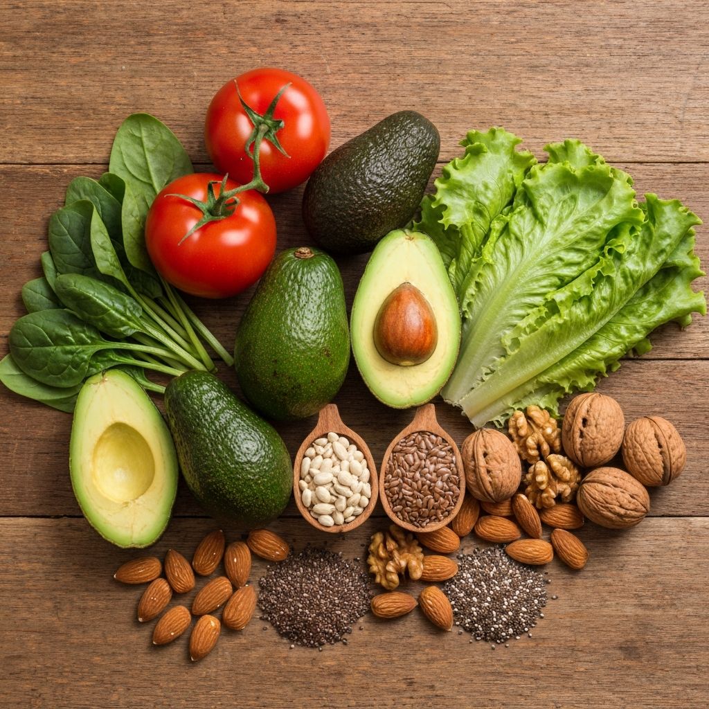 Variety of healthy natural foods